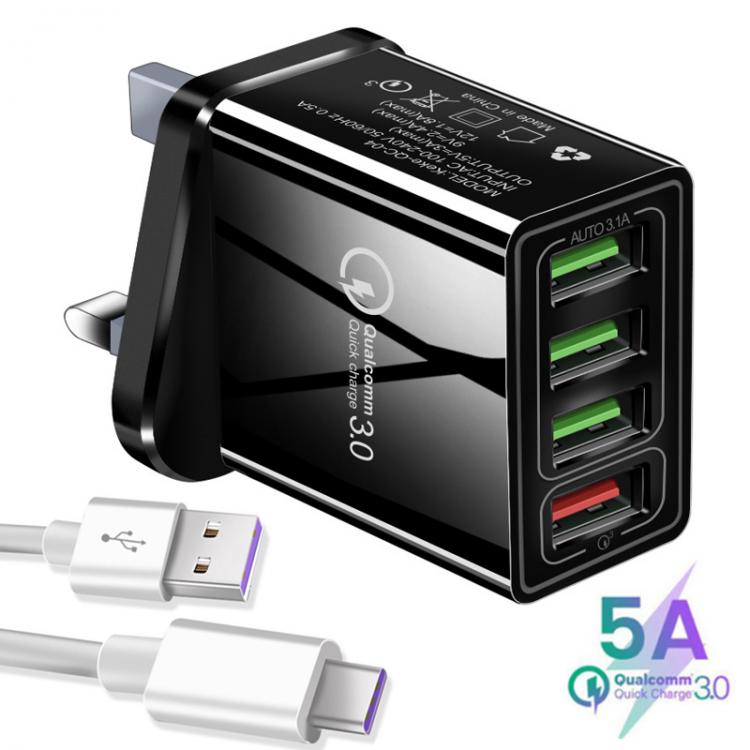 all in one place אביזרים 48W Quick Charger 3.0 USB Charger For Huawei P30 QC 3.0 Fast Wall Charger EU UK Plug Adapte For Xiaomi Type C Cable Super Charge
