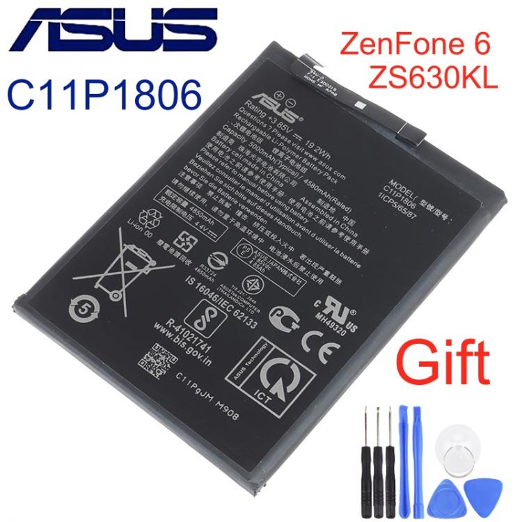 all in one place אביזרים C11P1806 Original Battery For ASUS ZenFone6 ZS630KL ZenFone 6 4580mAh + Free Tools High Capacity