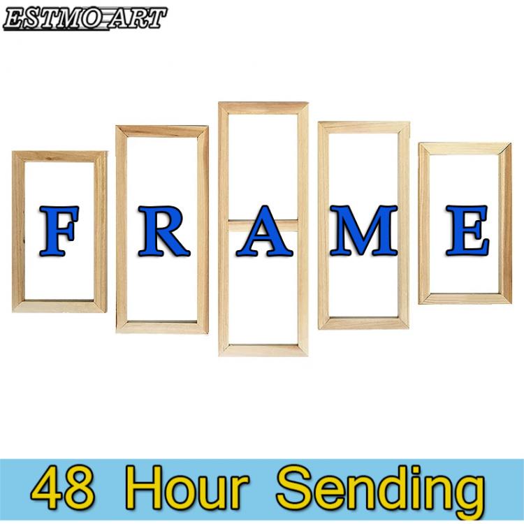 all in one place מלאכת יד Wood Photo Frame wall art Canvas Oil Painting Fame DIY 60x90 70x140 Natural Wooden Picture Frame cuetom home decor Poster Frame