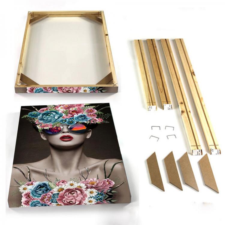 all in one place מלאכת יד DIY Wood Frame For Stretched Canvas Paintings Ready To Hang On Wall Art Separate Frame For Posters And Prints Oil Painting
