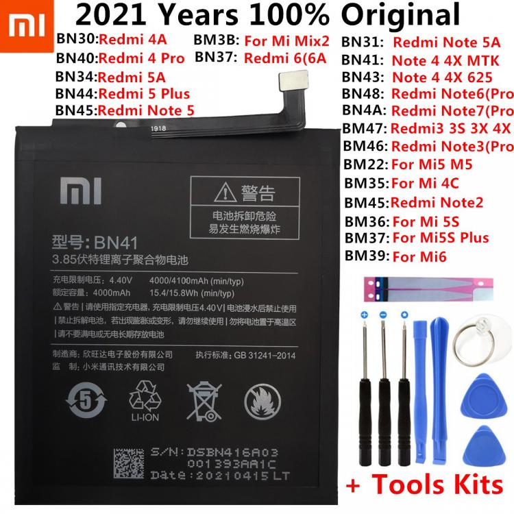 all in one place אביזרים Xiao Mi Original Phone Battery For Xiaomi Redmi Note 4 4X 4A 5A 6 6A 7 3 Pro 3S 3X Mi 5 6 4S Mi 2 5S Plus Replacement batteries