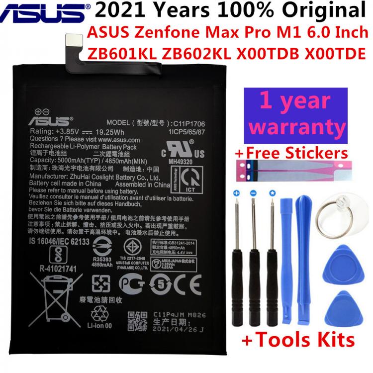 all in one place אביזרים High Quality ASUS 100% Original C11P1706 New Battery For ASUS Zenfone Max Pro M1 6.0 Inch ZB601KL ZB602KL X00TDB X00TDE 5000mAh