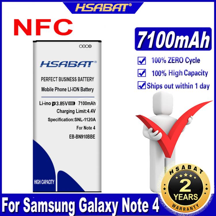all in one place אביזרים HSABAT 7100mAh Battery For Samsung Galaxy Note 4 N910 EB-BN910BBE NFC N910H N910A N910C N910F N910FQ N910X N910W N910T Note4