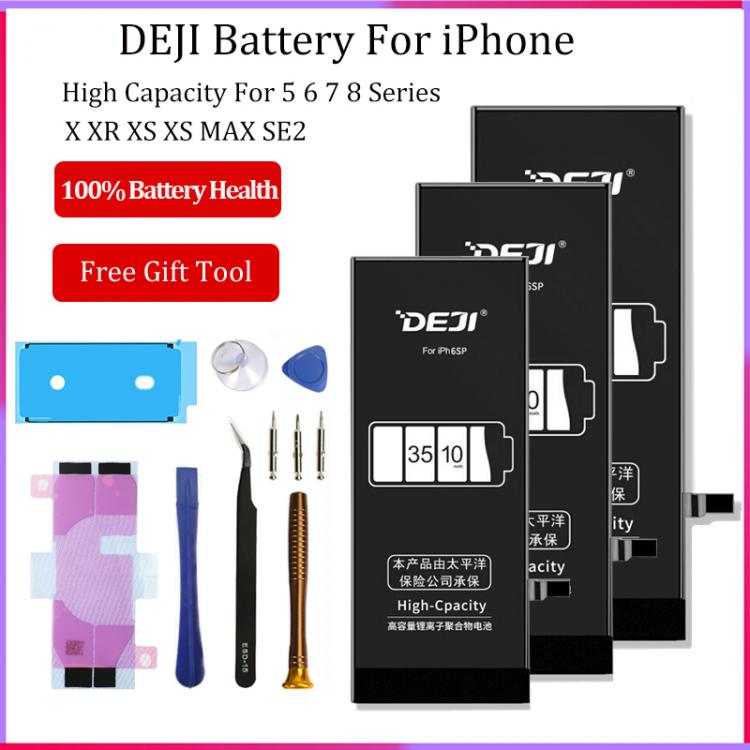 all in one place אביזרים DEJI High Capacity Phone Battery For iPhone 6S 7 8 Plus X Replacement Original Lithium Battery For iPhone 5S SE XR XS With Tools