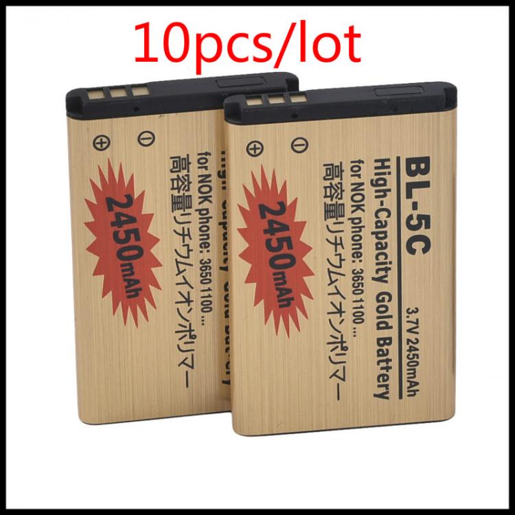 all in one place אביזרים 10PCS/LOT Battery BL-5C Replacement Li-ion Lithium Battery for Nokia 1000 1010 1100 1108 1110 1111 1112 1116 BATTERY 5C BL5C