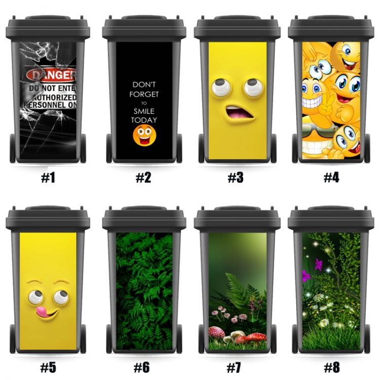 all in one place מלאכת יד Rubbish Bin Sticker Modern Smile Wallpaper Mural Wall HD Print Decal Poster self adhesive Gift Home Art Kitchen Accessorries