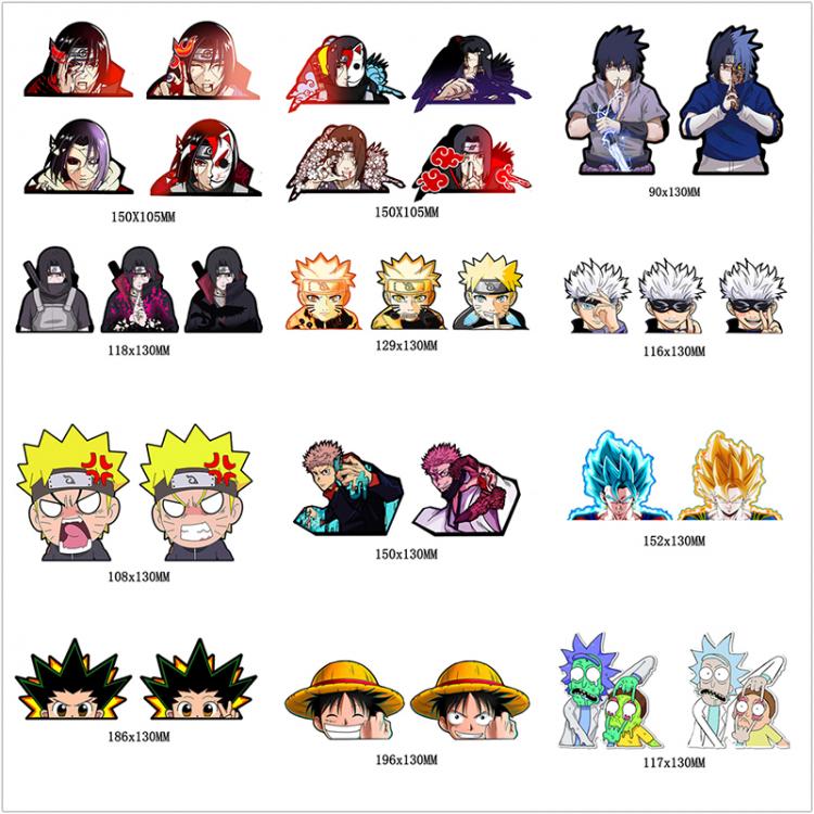 all in one place מלאכת יד 1piece Anime Motion/moving Sticker, Waterproof Peeker 3D Lenticular Sticker, Decals for Cars,Laptop, Refrigerator, Etc.