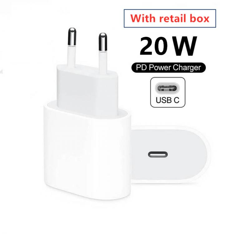all in one place אביזרים 10 PCS/LOT Original HIGH QUALITY 20W Fast Charging PD Charger Cable USB C EU US Travel Power Adapter With retail box