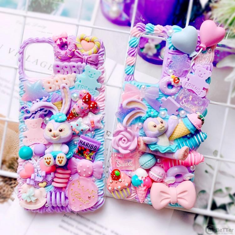 all in one place אביזרים DIY case For Samsung note 20 ultra 3D Rabbit phone cover galaxy note 20 cute cartoon cream shell s20 FE handmade s10+ girl gift