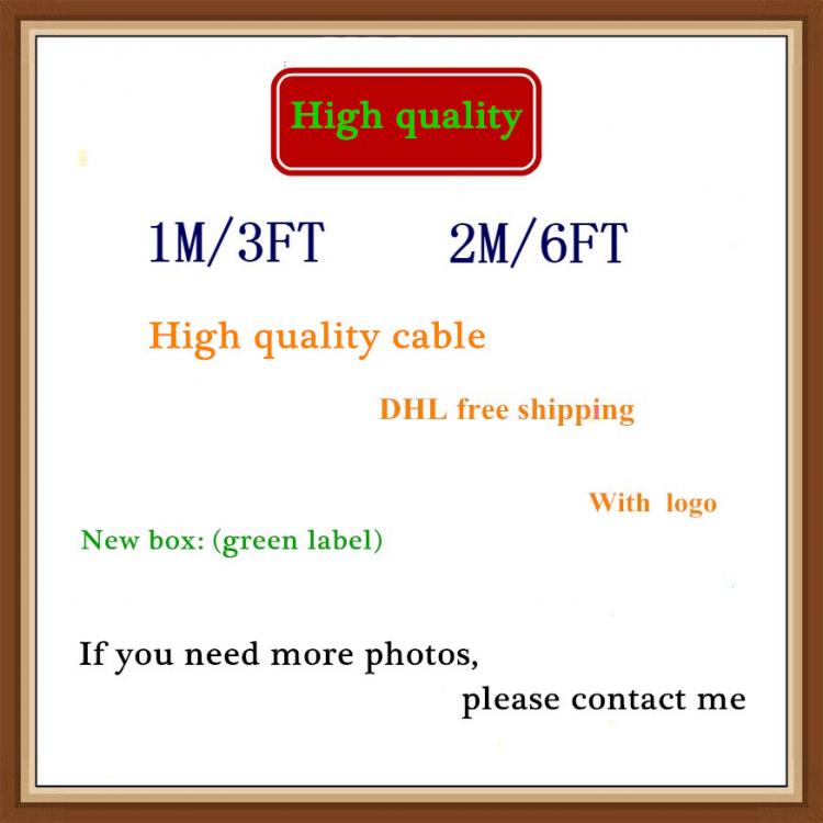 all in one place אביזרים 100pcs/lot High quality 1m 3ft 2m 6ft usb cable USB Data Sync Charger Cable With Original packaging box