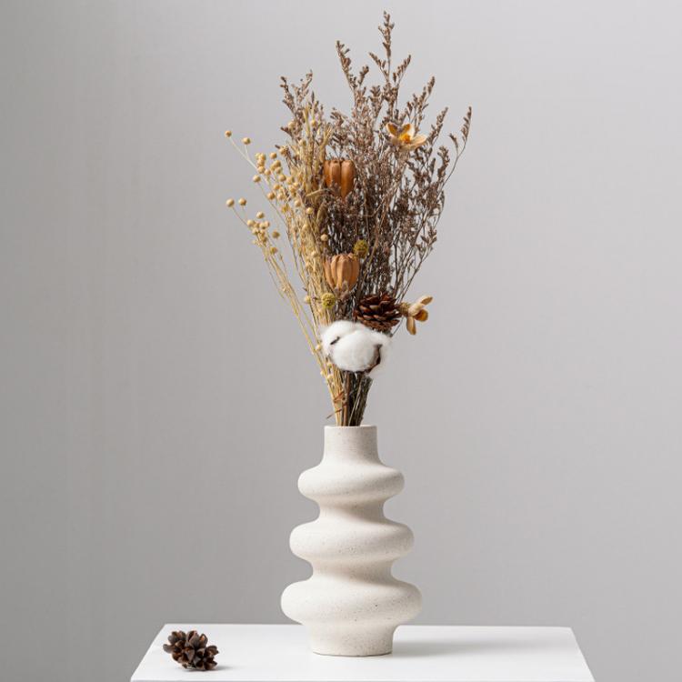 all in one place עיצוב פנים NIFLHEIM Nordic Ceramic Vase White Plant Pot Home Decor Flower Arrangement Garden Living Room Office Desktop Decoration Crafts