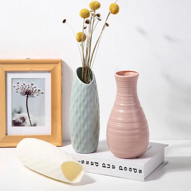 all in one place עיצוב פנים Plastic Vase For Home Decor Nordic Flower Pot Home Living Room Decoration Shatterproof Flower Vase Cachepot For Flowers Modern