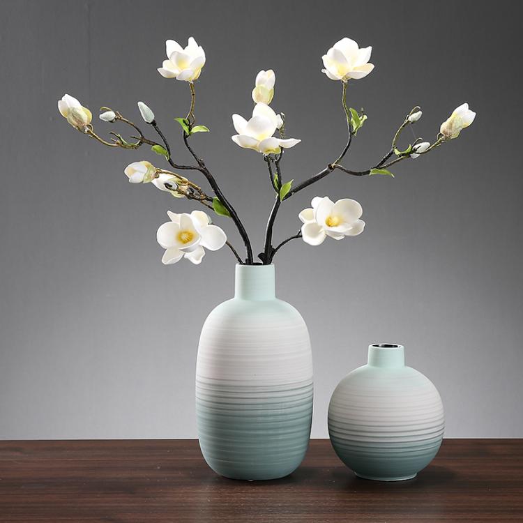 all in one place עיצוב פנים Ceramic Thread Vase Home Living Room Dried Flowers Flower Arrangement Vase European-style Home Desktop Ornaments Exquisite Gift