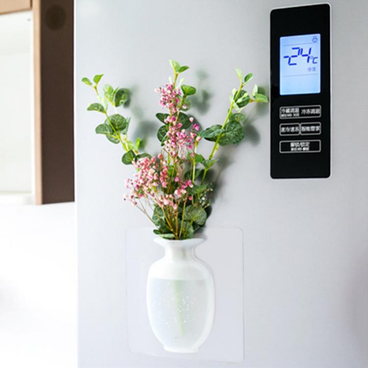 all in one place עיצוב פנים Vases Sticky Handmade Container Wall Silicone Flowers Accessories Soft home Plant Glass Pots Fridge Stickers DIY Body Bottle