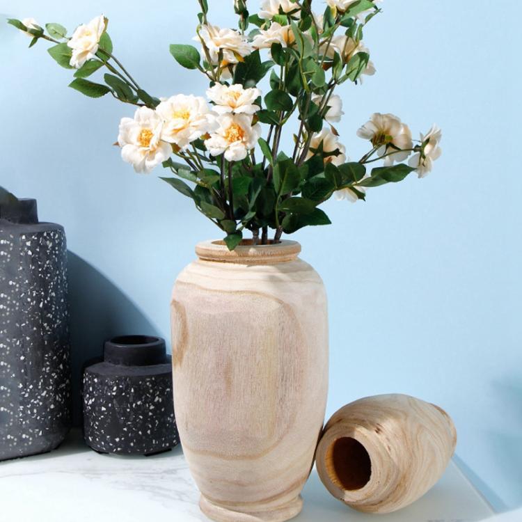 all in one place עיצוב פנים Wooden Vase Decoration Living Room Table Solid Wood Ware Flower Bottle Ornament Home Decoration