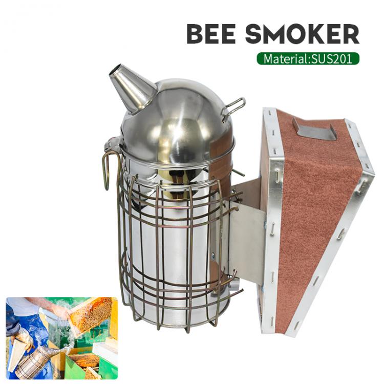 all in one place חצר וגינה Beekeeping Smoker Stainless Steel Equipment Hive Box Tool Supplies For Beehive Bee Manual Smoke Maker With Hanging Hook Tools