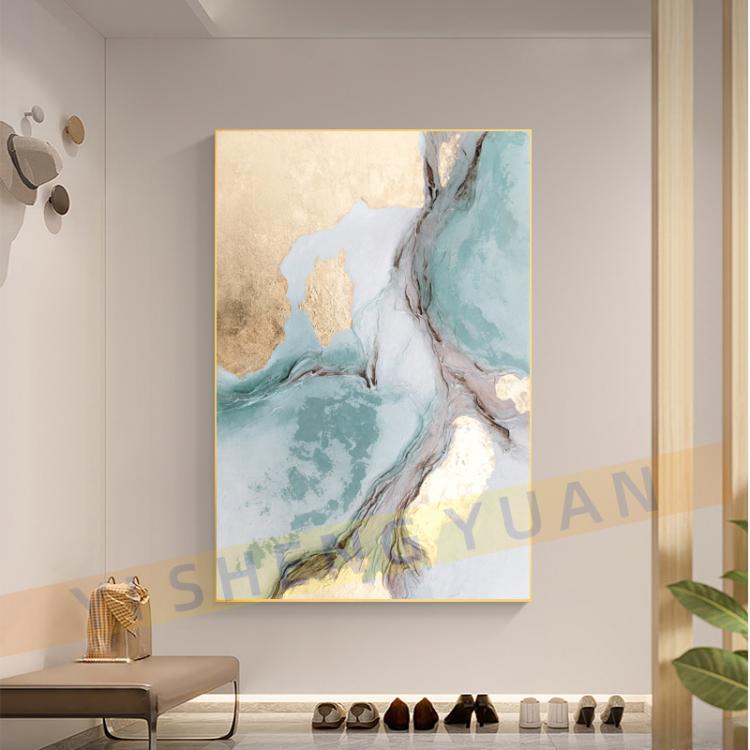 all in one place עיצוב פנים 100% Hand Painted Abstract Gold Art Wall Picture Oil Paintings On Canvas Modern Wedding Decor Wall Landscape For Living Room