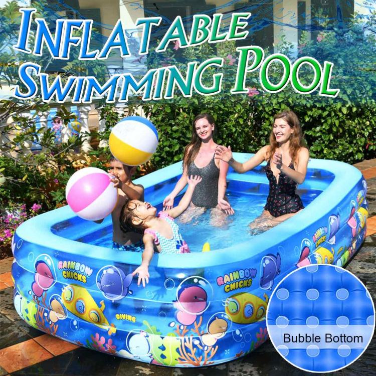 all in one place חצר וגינה 125/155/180/200 CM Rectangular Inflatable Swimming Pool Paddling Pool Bathing Tub Outdoor Summer Swimming Pool For Kids