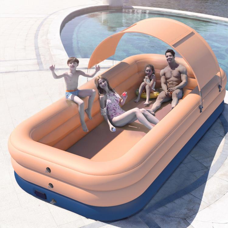 all in one place חצר וגינה 3 Layer Automatic Inflatable Swimming Pool 210CM /380CM Large Pools for family Removable Children Pool Ocean Ball PVC Thick Bath