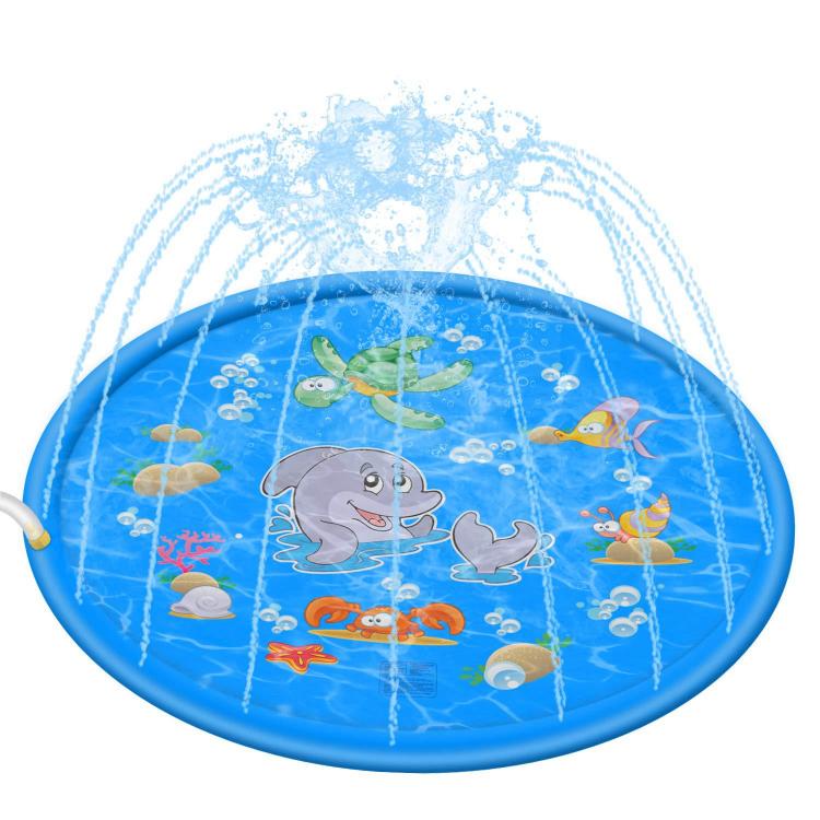 all in one place חצר וגינה 100/170cm Water spray pad Outdoor Lawn Beach Sea Inflatable Water Spray Kids Sprinkler Play Pad Mat Water Game Beach Cushion Toy