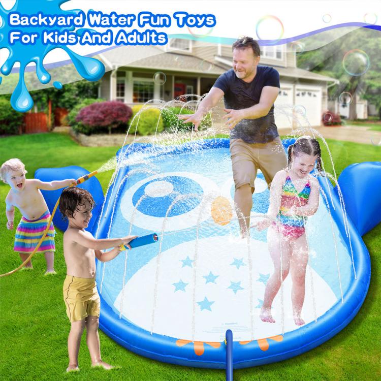 all in one place חצר וגינה 177 CM Summer Children's Baby Play Water Owl Mat Beach Pad Lawn Inflatable Spray Water Cushion Toys Outdoor Tub Swiming Pool