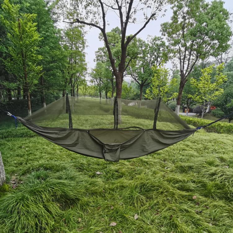 all in one place חצר וגינה Hammock with Mosquito Net Outdoor Furniture High Strength Parachute Fabric Hanging Bed Hunting Sleeping Swing