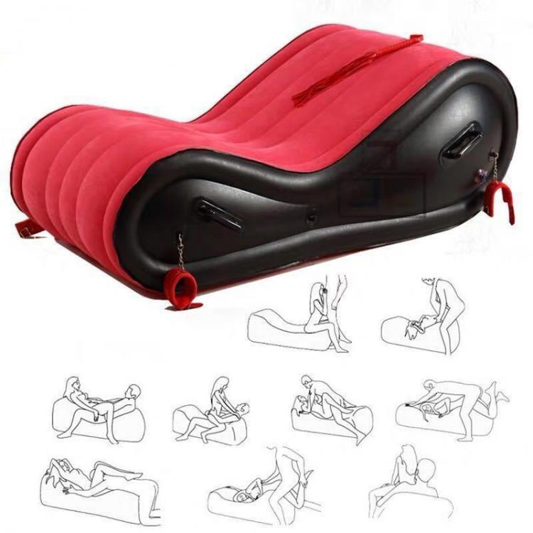 all in one place חצר וגינה Multifunction Inflatable Bed Sofa For Travel Beach Beds Chaise Fold Bedroom Furniture ArmChair Velvet PVC Leather Bed Frames