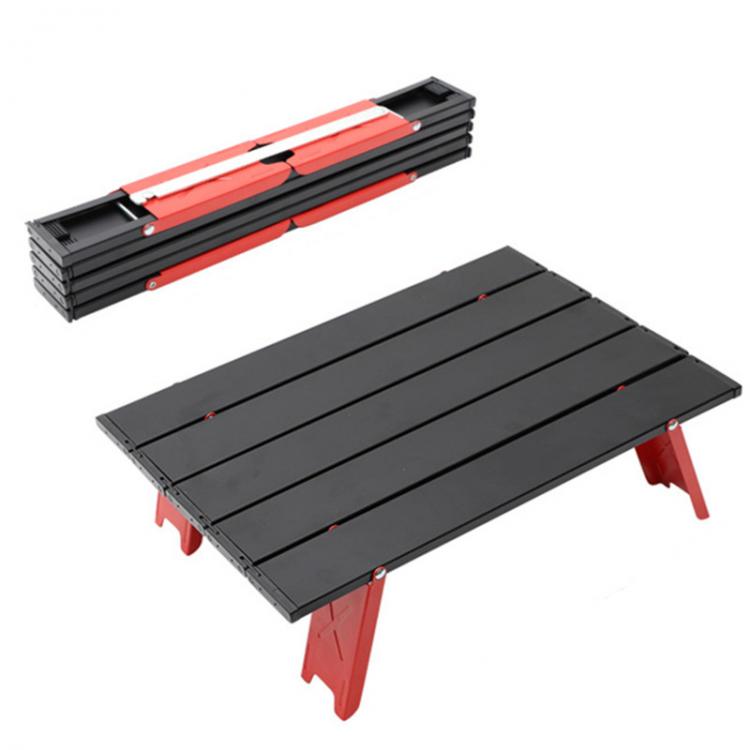 all in one place חצר וגינה Aluminum Alloy Portable Table Outdoor Furniture Foldable Folding Camping Hiking Desk Traveling Outdoor Picnic Table Furniture
