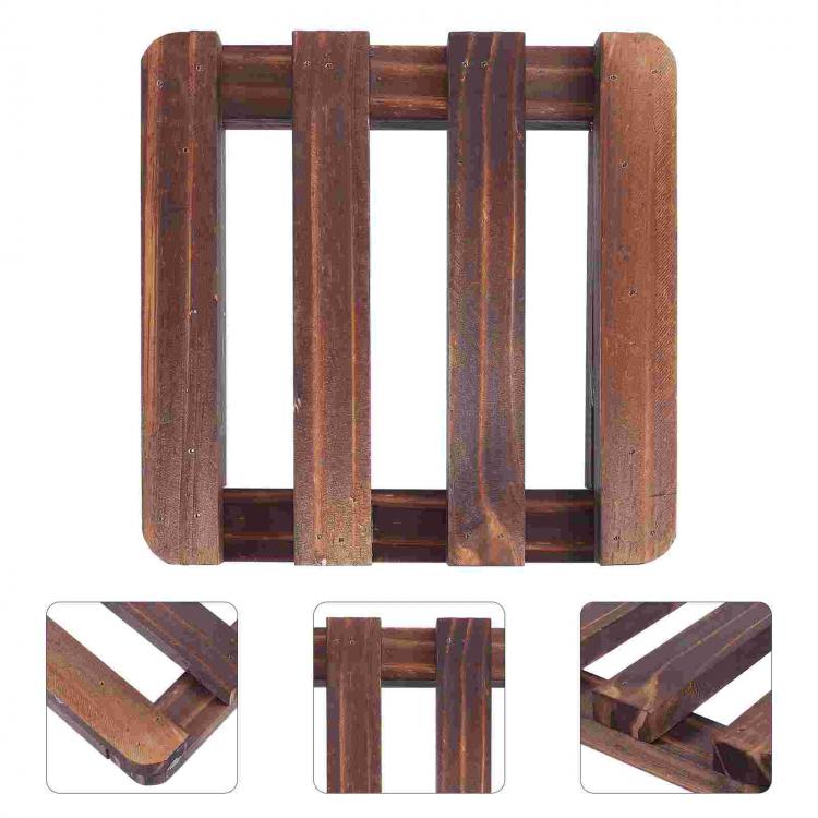 all in one place חצר וגינה 1Pc Multifunctional Wood Planter Pot Flower Stand Rack Standing Bonsai Holder