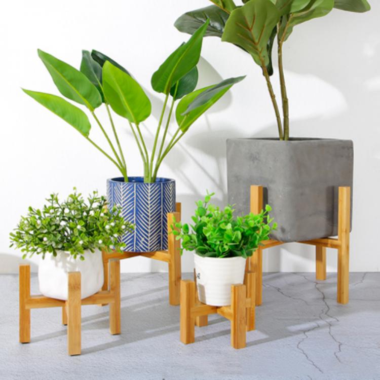 all in one place חצר וגינה Plant Stand Wood Flower Pot Holder Wood Indoor Outdoor Free Standing Modern Flower Stand Garden Patio Decoration Shelf
