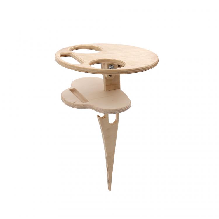 all in one place חצר וגינה Two Tiers Wood Folding Picnic Table Wine Glass Rack Bottle and Glass Holder Portable Outdoor Wine Table Wooden Camping Equipment