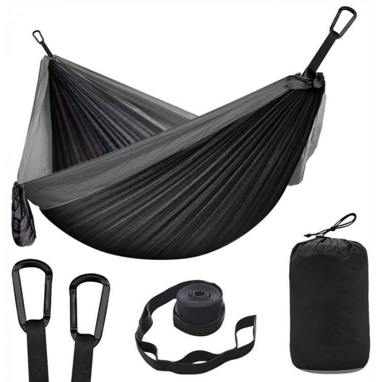 all in one place חצר וגינה Oversized Double Camping Hammock,Portable Tree Straps Hammock ,210T Nylon Travel Hammock, Lightweight Parachute Hammocks