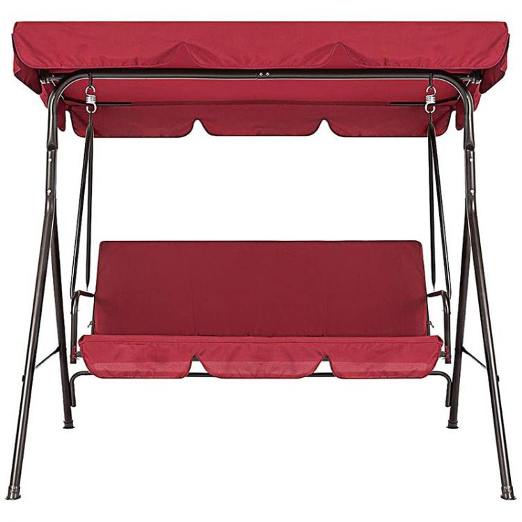 all in one place חצר וגינה Terrace Swing Chair 2 Pieces / Set Universal Garden Chair Dustproof 3-Seater Outdoor Cover (Red)