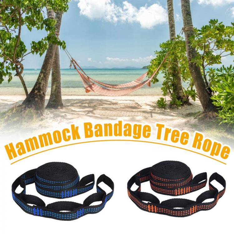 all in one place חצר וגינה 5 + 1 Ring Cloth Bag Packaging Hammock Straps 5 Ring High Load-Bearing Barbed Black Outdoor Hammock Special Reinforced Polyester