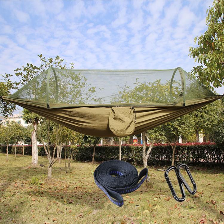 all in one place חצר וגינה Parachute Fabric Portable Outdoor Camping Hammock with Mosquito Net  Hanging Swing Sleeping Bed Tree Tent