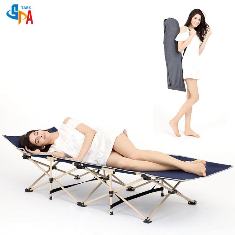 all in one place חצר וגינה Folding Bed For Sleeping Camping Furnishings Aluminum Beach Bed Single Outdoor Garden Cot Portable Beach Cot