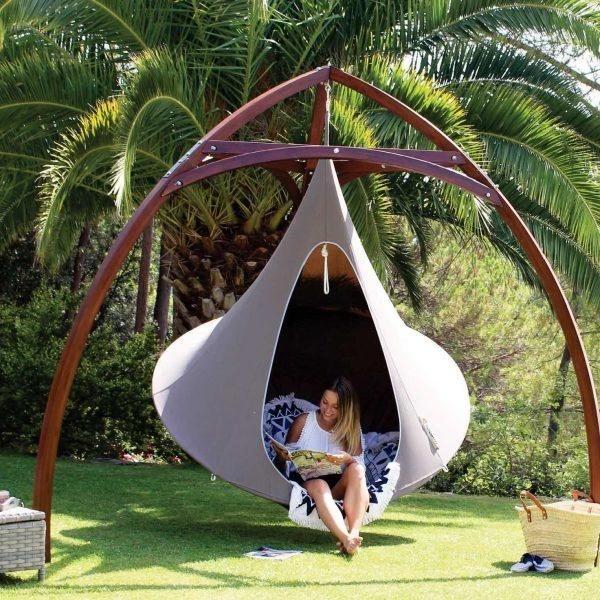 all in one place חצר וגינה 100cm UFO Shape Teepee Tree Hanging Swing Chair for Kids & Adults Indoor Outdoor Hammock Tent Patio Furniture Camping