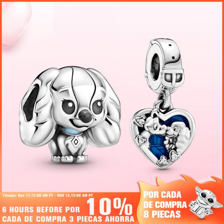 all in one place תכשיטי אופנה New charm Cocker Spaniel lady bead jewelry castle Dangle charm pendant Fit Original Pandora bracelet for women jewery Gift
