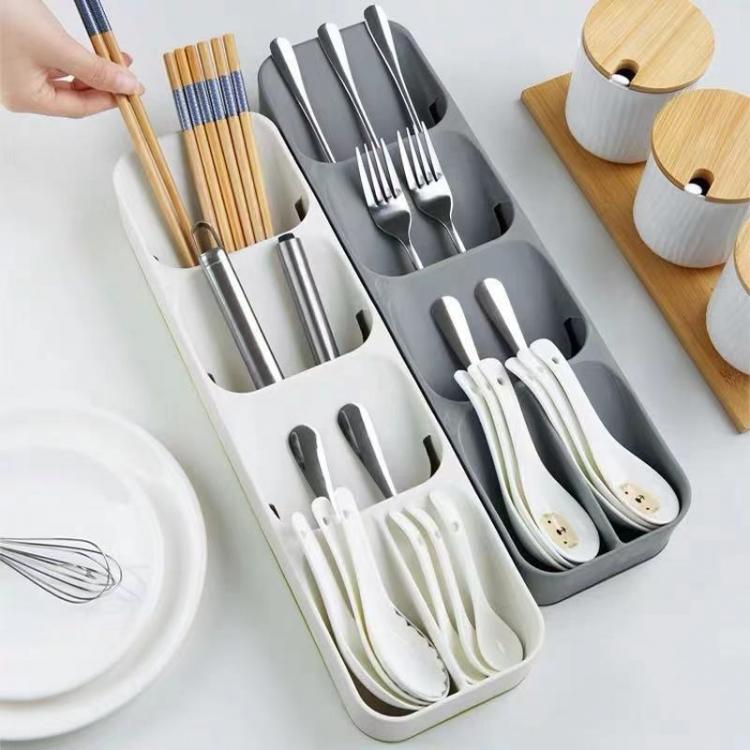 all in one place כלי מטבח ובישול Tableware Organizer Cutlery Storage Tray Plateau Knife Block Holde Knife Holder Spoon Fork Storage Box Drawer Plastic Container