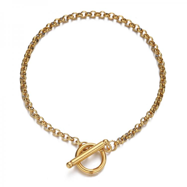 all in one place תכשיטי אופנה Stainless Steel Round Chain OT Toggle Anklet Foot Chain For Women Summer Yoga Beach Leg Chain Anklets Jewelry Accessories