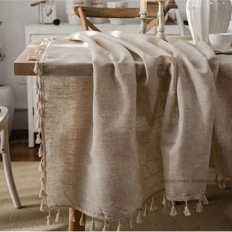 all in one place כלי מטבח ובישול Tablecloth Cotton and Linen tapete Rectangular Tablecloth for Table nappe de table Tassel Table Cover Tafelkleed mantel mesa