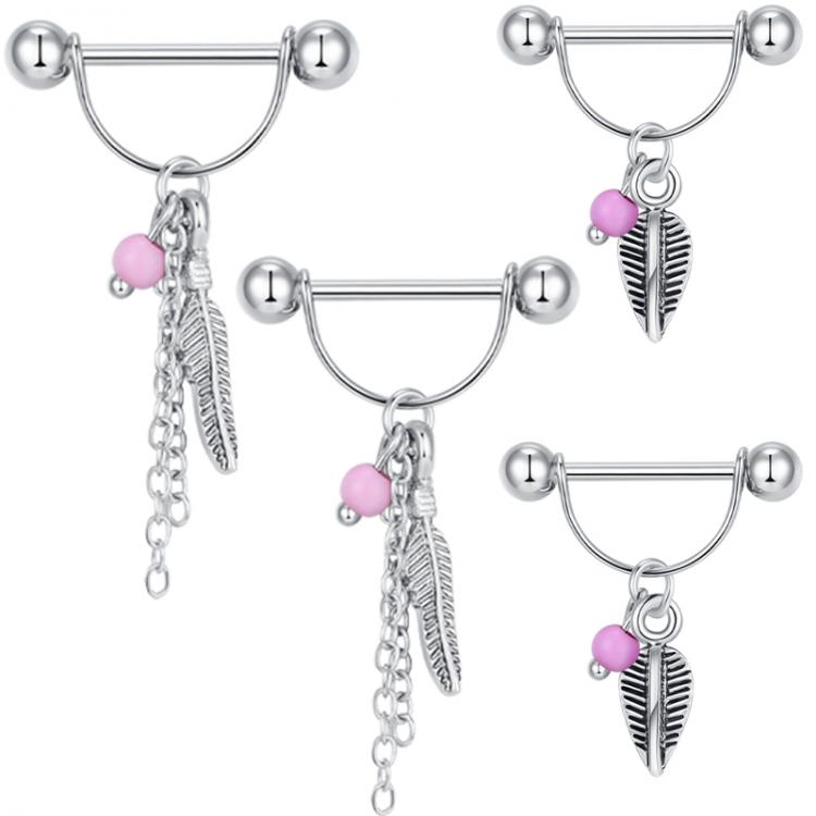 all in one place תכשיטי אופנה Nipple Rings 14G Surgical Steel Nipple Piercing Jewelry for Women Acrylic Nipple Chain Barbell Nipplerings CZ Body Jewelry