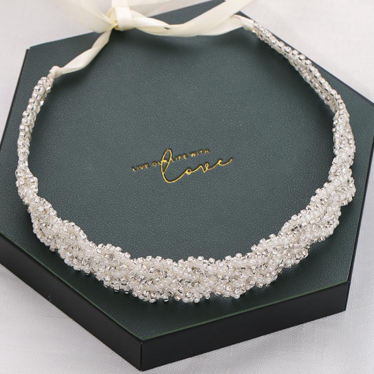 all in one place תכשיטי אופנה Pearl Rhinestone Headband Tiara Hairband Wedding Accessories New Design Hair Accessories For Women Rhinestone headband