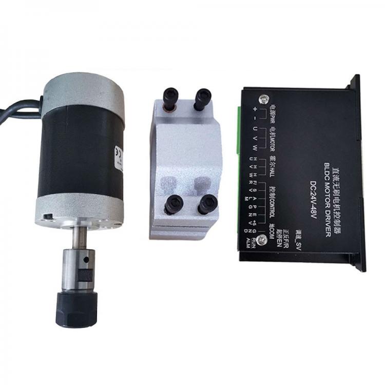 all in one place כלי עבודה 200W DC Brushless Motor DC 0 - 48V CNC Carving Milling Spindle Motor + 48VDC Stepper Motor Driver + 1PCS 57mm Clamp