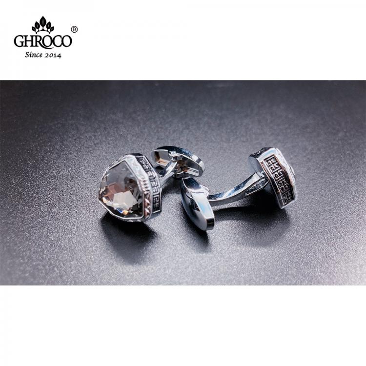all in one place תכשיטי גברים GHROCO Charming Triangular With Acrylic Men’s Cufflinks for French Cuff Dress Shirt Popular in European&American Gift for Hi