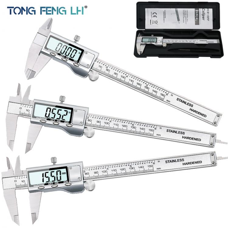 all in one place כלי עבודה TON09 6-Inch 150mm Stainless Steel Electronic Digital Vernier Caliper Metal Micrometer Measuring
