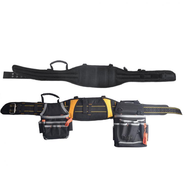 all in one place כלי עבודה Tool Belt Pouch Bag Nail Pocket Apron Padded Heavy Duty Adjustable for DIY Electrician Carpenter Joiner Reducing Waist Weight