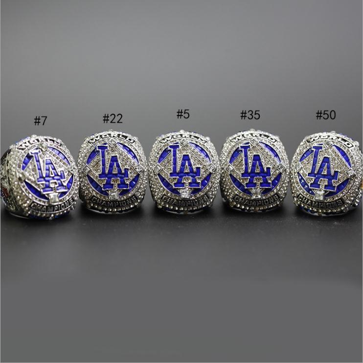 all in one place תכשיטי גברים 2021 Dodgers Championship Ring Male Diamond Inset Popular Players Signed 5 Packets