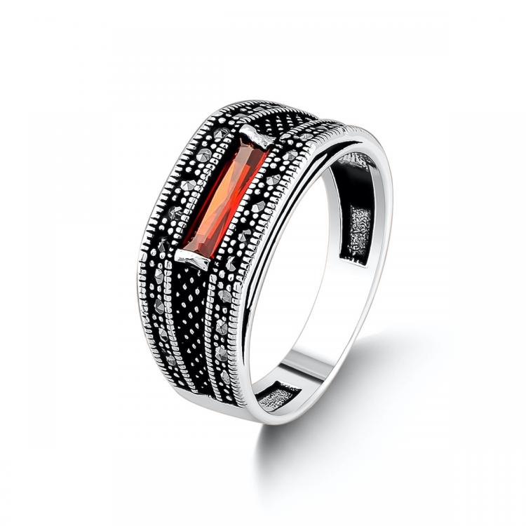all in one place תכשיטי גברים Silver Mini Zircon Gemstone Ring Turkish Men Jewelry Ottoman Ring Solid 925 Sterling Silver Men For Gifts