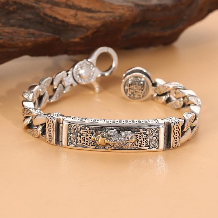 all in one place תכשיטי גברים 2021 New Design Lucky Jinbao Paixiu Domineering Men's Handmade Silver Bracelet Retro Trend Bracelet Jewelry Accessories